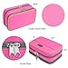 Homecube Pencil Case Large Capacity Storage Pen Bag Makeup Pouch Durable Students Stationery Case Two Layers with Dual Zippers- 8.86x5.5x3.15- Pink
