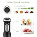 HOMIEE Hand Blender, Multi-Purpose 5-in-1 Immersion Blender Stick with 15-Speed Control and Turbo for Baby Food & Kitchen Use, Including Stainless Chopper, Egg Whisk, 800ML BPA-Free Beaker & Storage Bracket, Black