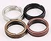 Shapenty 4 Colored (Black, Silver, Bronze, Copper) Metal Flat Split Key Ring Chain Part Connector, 1 Inch Diameter, 12PCS/Box