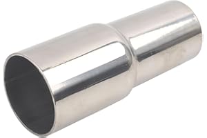 BATONECO ID 1.25 Inch to ID 1.5 Inch Exhaust Pipe to Component Pipe Adapter Reducer 1.25'' ID to 1.5'' ID Polished Stainless Steel 4" Overall Length