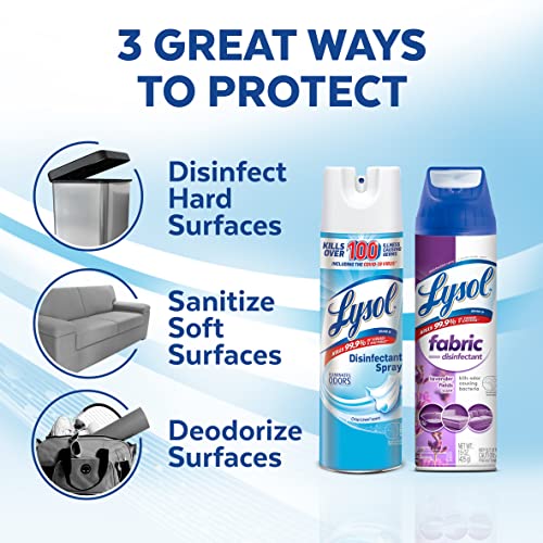 Lysol Disinfectant Spray + Fabric Disinfectant, Sanitizing and