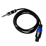 HQRP 6ft Speakon to 1/4-inch (6.35mm) TS Cable