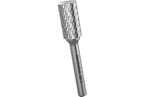 REKCKRUL Professional Tungsten Carbide Rotary Burr Bit, SB-5 Double Cut Carbide Burr with 1/4" Shank for Metal, Wood, and Steel – Durable Die Grinder Accessory for Deburring, Engraving & Polishing