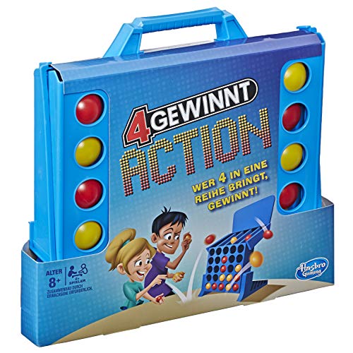 Hasbro E3578100 4 gewinnt Action, temporeiches Kinderspiel – Bild 4