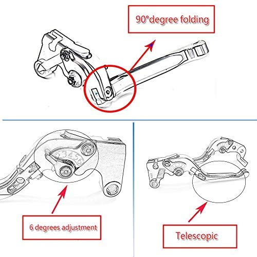 Motorcycle CNC Adjustable Folding Extendable Brake Clutch Levers For SUZUKI GSX-R 600 1997-2003 GSX-R 750 1996-2003 GSX-R 1000 2001-2004 - Thumbnail 7