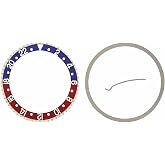 Ewatchparts Pepsi Bezel &amp; Insert Compatible with Rolex GMT Master 2 Blue/RED 16700, 16710, 16760