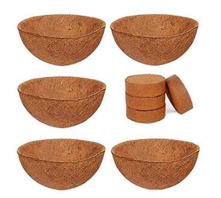 COIR GARDEN Coir Planter, Brown, 5 Pieces