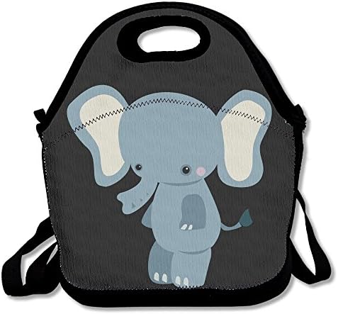 Cartoon Elephant School Lunch Tote Lunch Bag Reusable