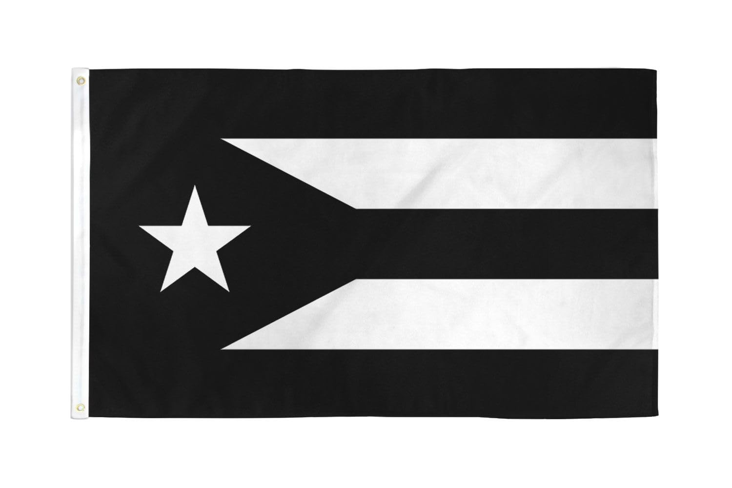 AZ FLAG - Puerto Rico Black Flag - 3x5 Ft - 100D Polyester Puerto Rican Banner with Two Metal Grommets - Fade Resistant - Vivid Colors - 3' x 5' Feet - 150x90 Cm
