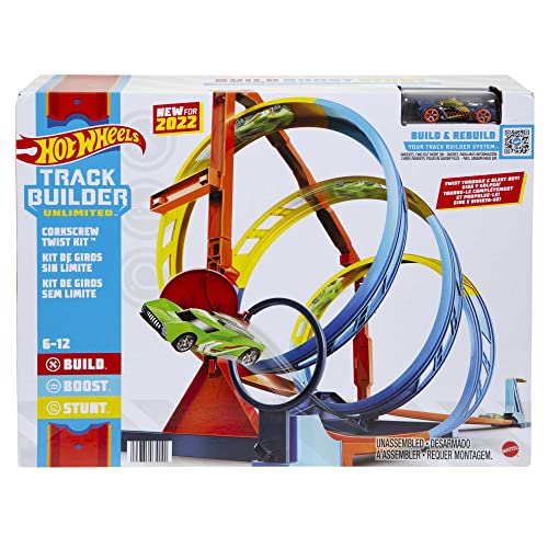 Hot Wheels Track Builder Playset Unlimited Corkscrew Twist Kit, 164