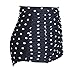 Polkra Women's High Waisted Vintage Ruched Swim Short Gathered Bikini Bottoms