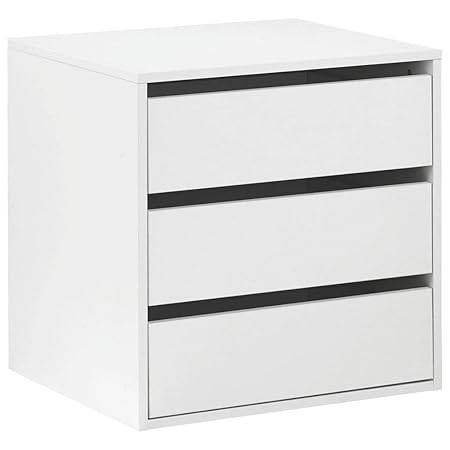 Free Standing 3 Drawer Chest For Wardrobe Interior 58 Cm L White