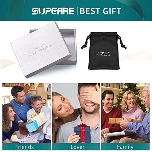 Supcare Black Spinner Ring Women Stainless Steel