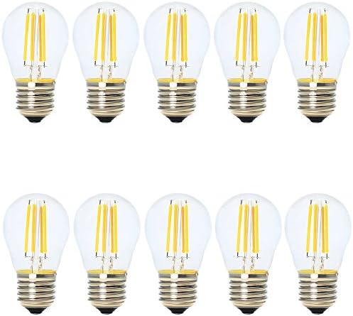 10 Pack 4W Globe Golf Ball LED Bulb E27 Energy Saving Light Bulbs Screw Non Dimmable 2700K Warm White 30W Halogen Bulbs Equivalent AC 220V