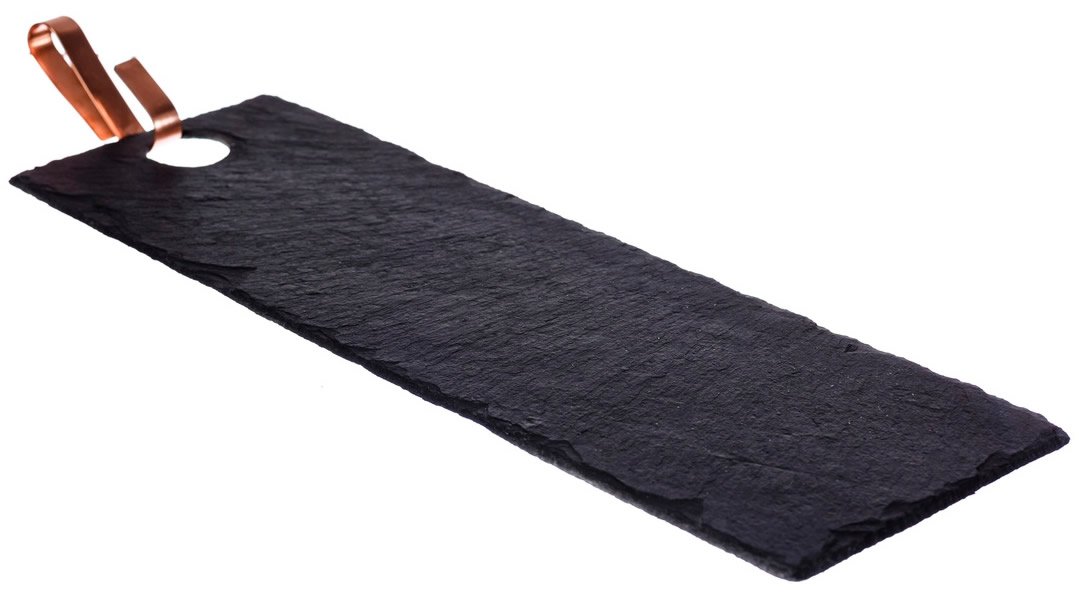 The Just Slate Company Rectangular Hanging Serving Board with Copper Hook