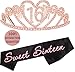 16th Birthday Sash and Tiara for Girls - Fabulous Set: Glitter Sash + Gravity Rhinestone Pink Premium Metal Tiara, 16th Birthday Gifts for Sweet 16 Birthday Party