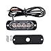 4X Amber Ultra Thin 4-LED Warning Emergency Flashing Strobe Light Bars Surface Mount for Car Van Truck Jeep 4x4 SUV ATV UTV