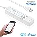 LITEdge Smart Power Strip, Wi-Fi Accessible 3 AC Outlets 2 USB Ports, Compatible with Alexa, No Hub Needed, Control with App on Phone, Surge Protected