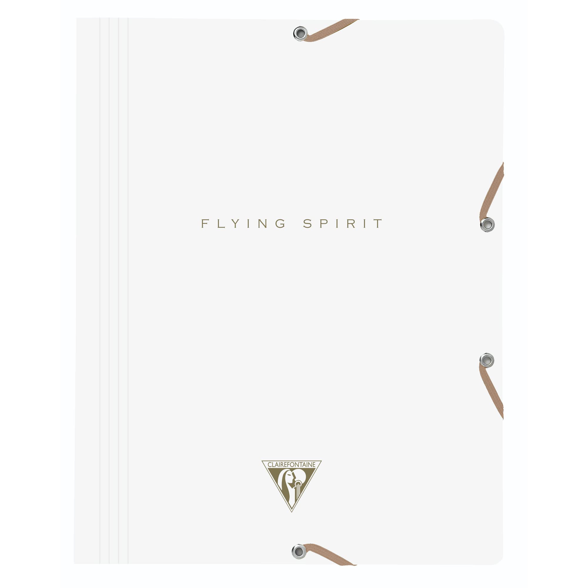 Clairefontaine 104514C - One Flying Spirit 3-flap elastic folder - Size 24 x 32 cm, laminated white card cover, random motif - flying spirit collection