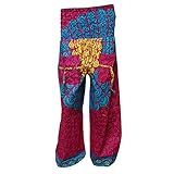 Womens Indian Harem Pants Pink Mandala Printed Yoga Casual Baggy Trousers