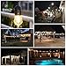 Mpow Upgraded 49Ft LED Outdoor String Lights, Ambiance Adjustable 150W Remote Control Dimmer, Dimmable 1.5W Vintage Bulb (1 Spare), Heavy Duty Waterproof Edison String Light for Patio Backyard (Black)