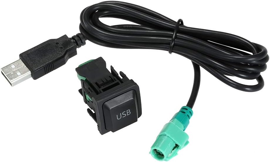 KKmoon USB Audio Cable Adapter, CD Player Radio Wire Cable Fit for V W Volkswagen 130cm Title