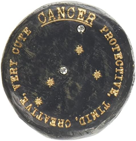 Cancer the Crab Lucky Zodiac Signs Black Cement Garden Stone 2.25 Constellation Planet and Element