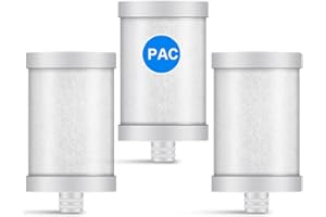 WINGSOL 𝗪𝗜𝗡𝗚𝗦𝗢𝗟 Faucet Water Filter Stainless-Steel Reduce Chlorine, PFAS, Japan PAC Filter Improve Taste, Faucet Filters for Faucets-Fits Standard Faucets (PAC-3P)