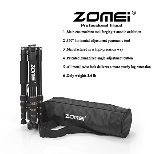 ZOMEi Z669 SLR Camera Tripod with Ball Head and Carrying Case