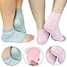 AYAOQIANG Gel Heel Socks Open Toe Socks for Dry Hard Cracked Skin Moisturizing Day Night Care Skin,Gel to Heal Dry Cracked Heels -2 Pair(Pink and Green)