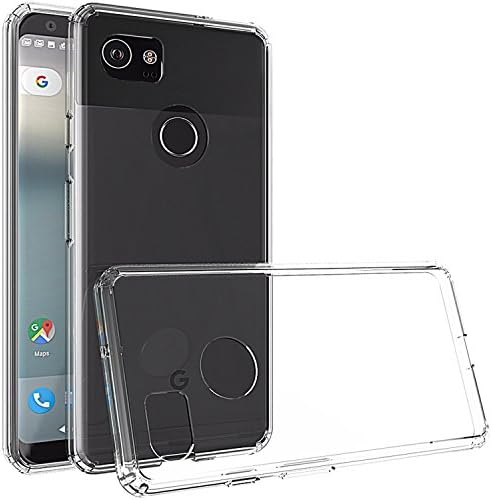 Pixel 2 XL Case,YABO Crystal Clear Hard Slim Lightweight Fit Phone Cover with Clear Back and Flexible TPU Bumpers Case for Google Pixel 2 XL - Crystal