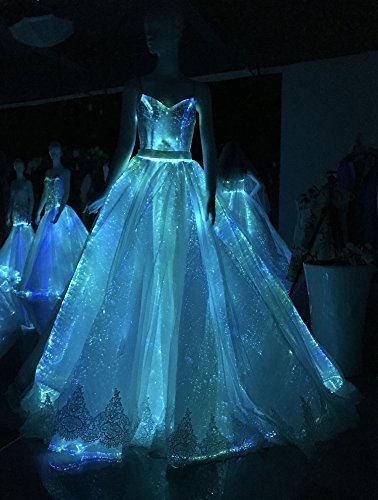 Prom Dresses Lighted Wedding Dress Led Fiber Optic Light Up