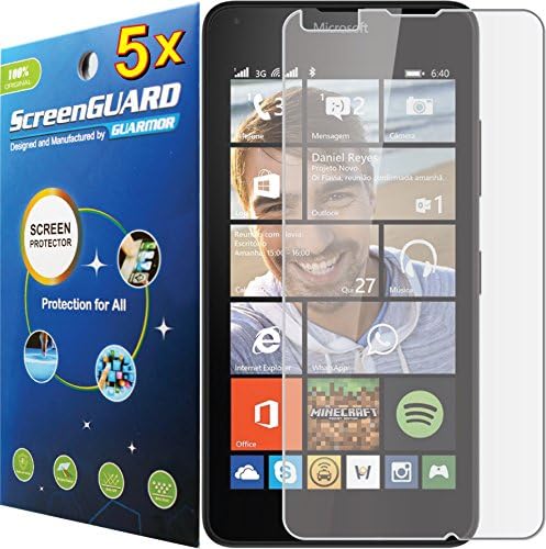 5x Microsoft Nokia Lumia 640 XL (w/ 5.7" LCD) Premium Clear LCD Screen Protector Guard Kit (5 pieces by GUARMOR)