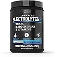 Enhanced Electrolyte Powder (Blue Raspberry | 90ct.) w/ 0 Sugar +BCAAs +B-Vitamins Electrolyte Supplement w Potassium Zinc & Magnesium for Hydration - Keto Electrolytes