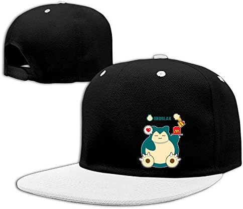 Drak06 Hungry Snorlax Fashion Hip-hop Hat Cap SizeOne Size White