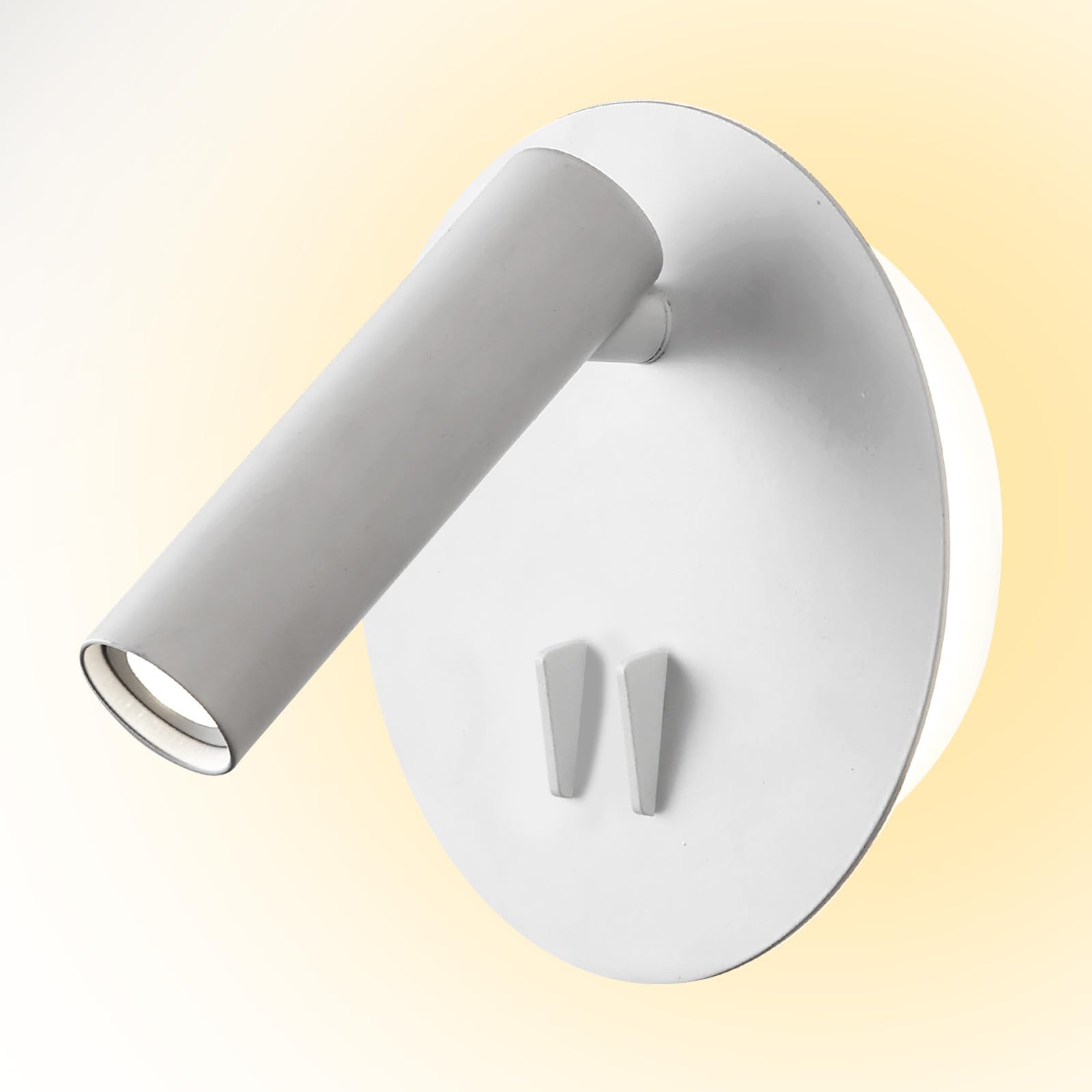 Photo 1 of ZEROUNO Bedroom Wall Lamp with Switch Reading Light Hardwired Sconces Which Angle Adjustable for Bed-Side Interior Design (White)