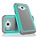 Galaxy Sky Case, J3 /J3 V Case, Galaxy Sol Case, Tekcoo [Tmajor Series] [Turquoise] Shock Absorbing Hybrid Rubber Plastic Defender Rugged Hard Case Cover for Samsung Galaxy Amp Prime/Express Prime