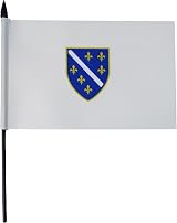 AZ FLAG Bosnia and Herzegovina Table Flag 5x8in 21x14 cm Polyester with Base view 2