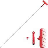 Ceiling Paint Roller No Drip Kit &ndash; 8FT Extension Rod Paint Roller Shield | 10 Inch Ceiling Paint Roller No Drip Kit, Shield &amp; Adjustable Head, Splatter-Free for Ceiling &amp; Wall Painting (Red)