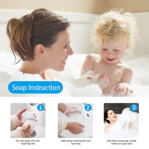 Natural Bar Soap for Men & Women, Organic Vegan Cold Pressed 3 Pack Handmade Bath Soap with Lavender Essential Oils for Shower Hand Facial Clean Moisture Sensitive Body Skin Care Products