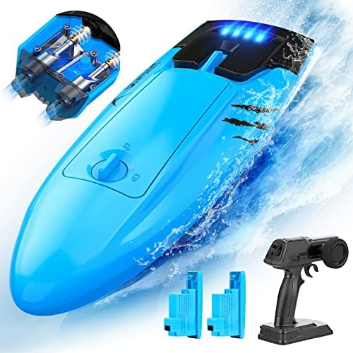 Double Jet Pump RC Boat, 20+ MPH Invisible Propeller Remote Control