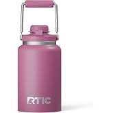 RTIC Half Gallon Outback Jug, Ceramic Lined, Orchid | Stainless Steel, Insulated Water Bottle with Lid and Handle, Double Wall Vacuum Insulation