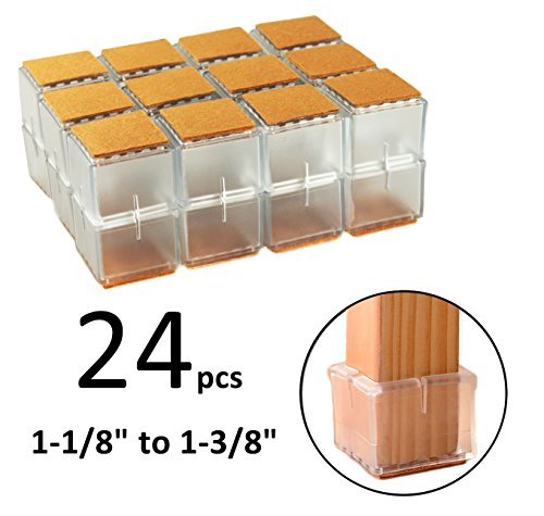 Chair Glides & Leg Pads - 4 Pack Furniture Floor Protectors & Replacement Feet