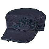 Dorfman Pacific Women's Cotton Vine Embroidery Military Cadet Hat