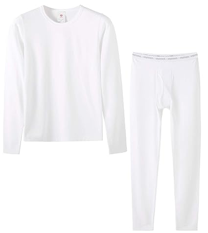 LAPASA Jungen Innenfleece & Baumwolle Thermounterwäsche Set Thermounterhemden Thermo-Unterhosen Ski Funktionsunterwäsche für Winter B03 & B06 MEHRWEG