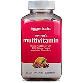 Amazon Basics Women's Multivitamin, Mixed Berry Flavor, Vegetarian & Gluten-Free, 300 Gummies (150 Servings) (Previously Solimo)