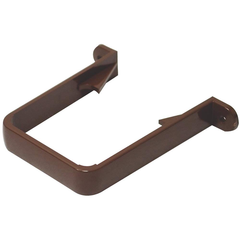 FLOPLAST 65mm Square Down Pipe Clip - Brown - Bag of 10