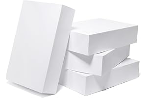 Mcfleet 16 Pack Large Gift Boxes with Lids 17x11x4 Inches Extra Deep Shirt Boxes Clothes Robe Sweater Box for Christmas Presents, Holidays, Birthday Gift Wrapping White