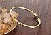 OPK Jewelry 18k Gold Plated Charm Cuff Bangle Bracelet with Bell 7.28