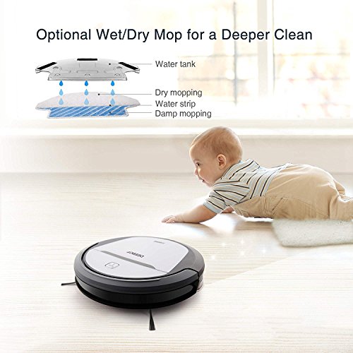 ECOVACS DEEBOT M81Pro Robotic Vacuum Cleaner with Strong Suction, for Pet Hair, Low-pile Carpet, Bare Floors, Wifi Connected, Compatible with Alexa (Certified Refurbished)
